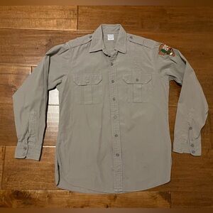 Vintage National Park Service Ranger Simpson’s Soulette Poplin Sanforized Shirt
